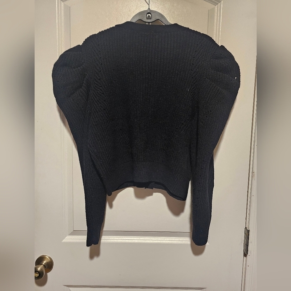 Marc New York Black Cardigan with Puffed Sleeves - Picture 3 of 4